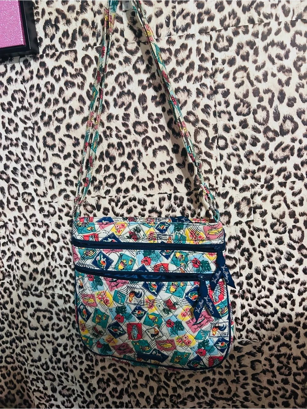 Vera Bradley Quilted Stamp Multi-Color Crossbody Shoulder Bag